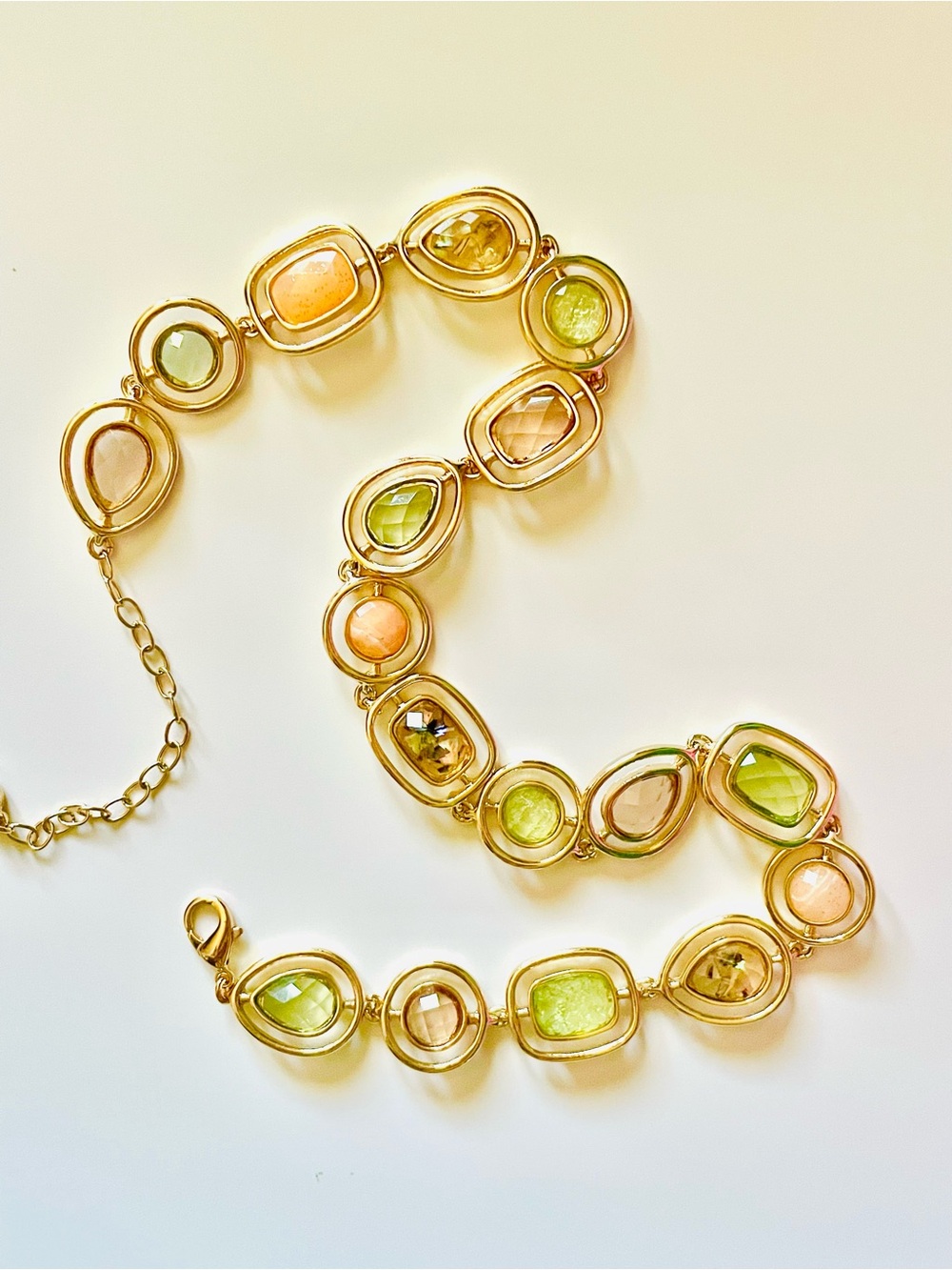 NEW Anne Klein Gold-Tone Colorful Necklace